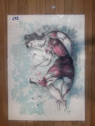'Mother Playing' – Signed, Numbered Color Print, 86/200 – 26 × 19 In.