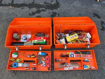 2 Tool Boxes Full Of Electrical And Plumbing Tools