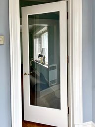 A Pair Of Glass Panel - Wood Doors - Baldwin Hardware - Includes Frame - Near Bath 1A & 1st Floor Laundry