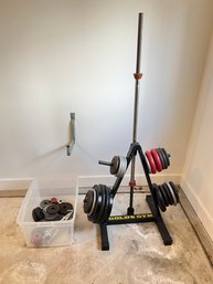 Lot Of Weights, Bar, And More