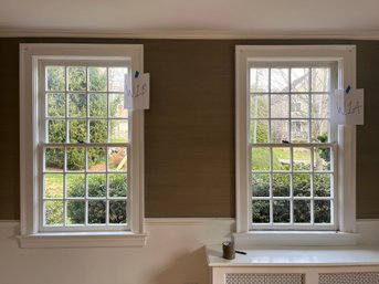 A Group Of 7 Original Classic 12 Over 12 - Double Hung - Wood Windows