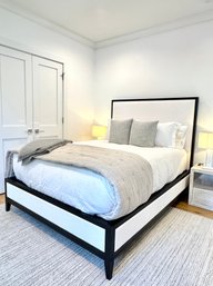 RH Cayden Campaign Queen Bedframe, Mattress & Linens