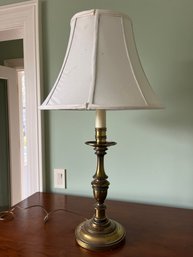 A Tall Brass Vintage Candlestick Table Lamp