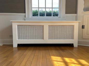 A Group Of 3 Custom Crafted Wood Radiator Covers - Metal Grilles