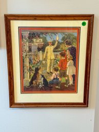 FRAMED ANTIQUE MILK ADVERTISEMENT