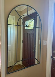 Leaded Glass Arch Topped Wall Mirror