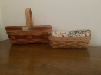 Longaberger Christmas Collection 1990 Edition Gingerbread Backet Set