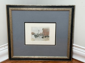 Leo Donohue 'Seaside' Pencil Signed & Numbered Etching