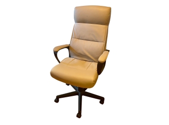 Grey Cushioned Swivel Desk Chair