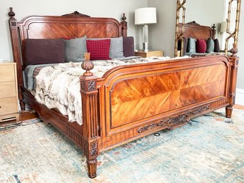 An Elegant Mahogany King Bedstead By Henredon - Gorgeous And Solid!