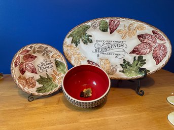 Autumn Serving Pieces From Grasslands Road