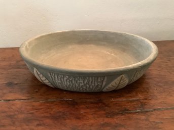 Green Leaf Pottery Dish