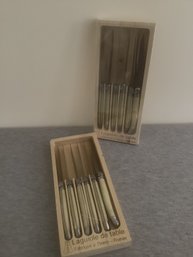 Jean Dubost Languiole 6-piece Steak Knife Sets Lot