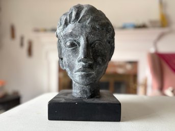Vintage Figurative Bust Sculpture
