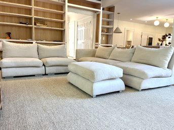 A Feathers  Brand 5 Pc Modern Sectional Sofa - With Flexibility - Removable Washable Covers