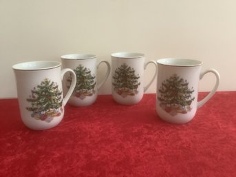 Christmas Coffee Cup Set Of 4
