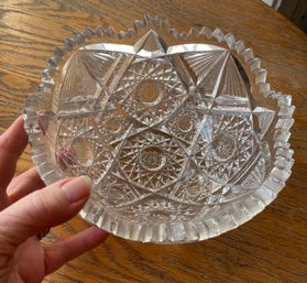 Heavy Antique Cut Glass Bowl