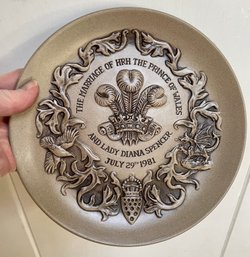 CHARLES & DIANA ROYAL WEDDING Stoneware Plate Boxed - Poole Pottery