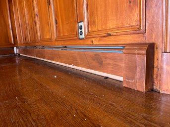 Approx 12 Feet Of Faux Bois Painted Slant Fin Baseboard Heaters