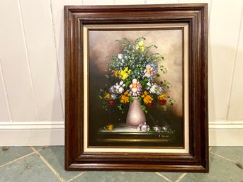 Vintage Aldo Novaro (Italian, 20th Century) Still Life Oil On Canvas, Signed