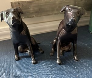 Pair Of RH Cast Brass Labradors Dogs Decor Or Bookends