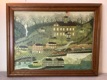 Oil On Canvas Of Manchester Valley Train