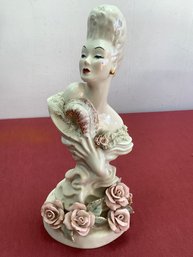 Victorian Women Porcelain Bust Figurine