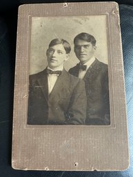 Pair Of Vintage Men's Portrait Studio Photos