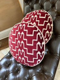 Pair Of Custom Round Pillows