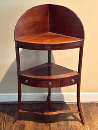 Antique Mahogany Corner Washstand