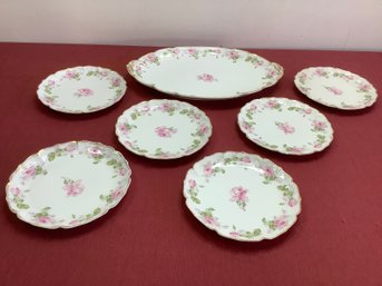 Floral Haviland Limoges Plate Set