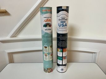 A Set Of 2 Use Scratch Off Maps