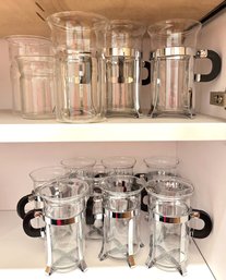 Over A Dozen Bodum Chambord Coffee Glasses, Several Sizes