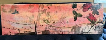 Signed 'Rose Light' Mixed Media On Stretch Canvas