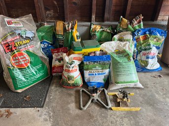 A Lawn Care Ensemble - Opened And Unopened - Ready For Spring