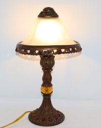 Antique Bronze Finish Parisian Accent Lamp