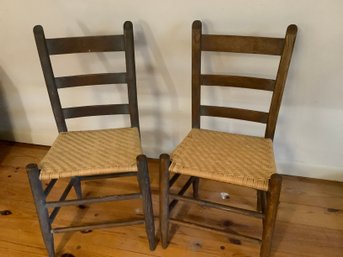 Shaker Ladder Back Rush Seat Chairs