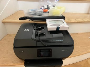 An Assortment Of Office Supplies - HP NV Photo 7858 Printer And More