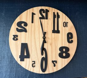 Wooden Backwards Wall Click