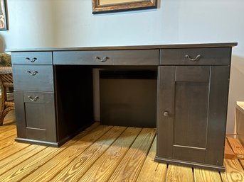 Newer Kneehole Black Desk.
