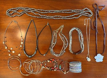 Beautiful Collection Of Boho Chic Costume Jewelry Including Sterling