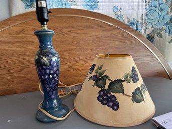 Hand Painted Lamp And Hand Painted Shade Base 15'