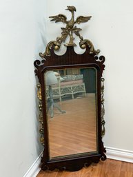 Antique Chippendale Style Rococo Carved & Gilded Ornate Mirror