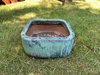 Aqua Ombre Square Planter