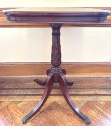 Vintage Imperial Genuine Mahogany Side Table With Claw Feet