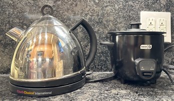 Chef's Choice International Electric Teapot & Dash Mini Rice Cooker
