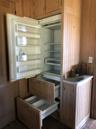SubZero Refrigerator/ Freezer 700 TC - Clear Cedar (CVG) Tongue & Groove Panels - For Rehab Or Parts - LOC B