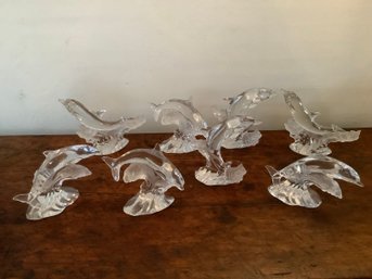 Lenox Crystal Glass Dolphins