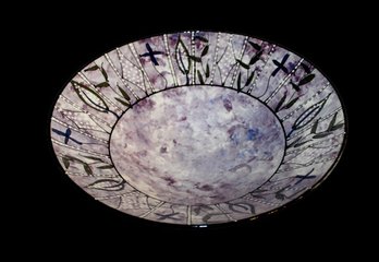 Signed Enameled Bowl By West