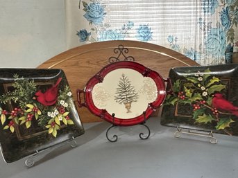 3 Christmas Platters